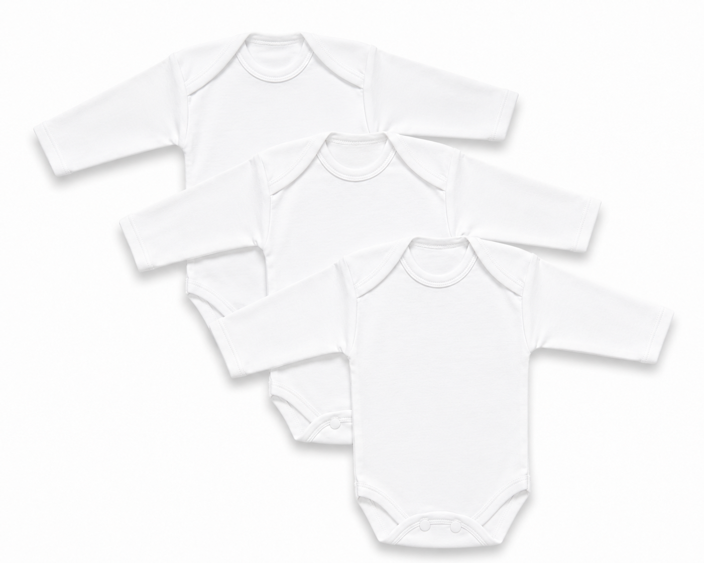 Baby Romper Pack of 3 – White