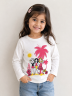 Tropical Girls Printed Long-Sleeve Shirt.