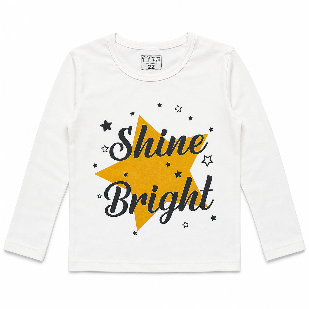 Shine Bright Kids’ Long-Sleeve Shirt- Golden
