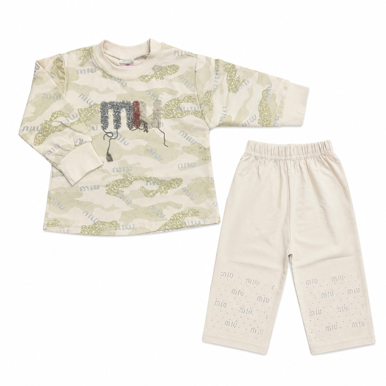 Kids Miu Printed 2-Piece Set.