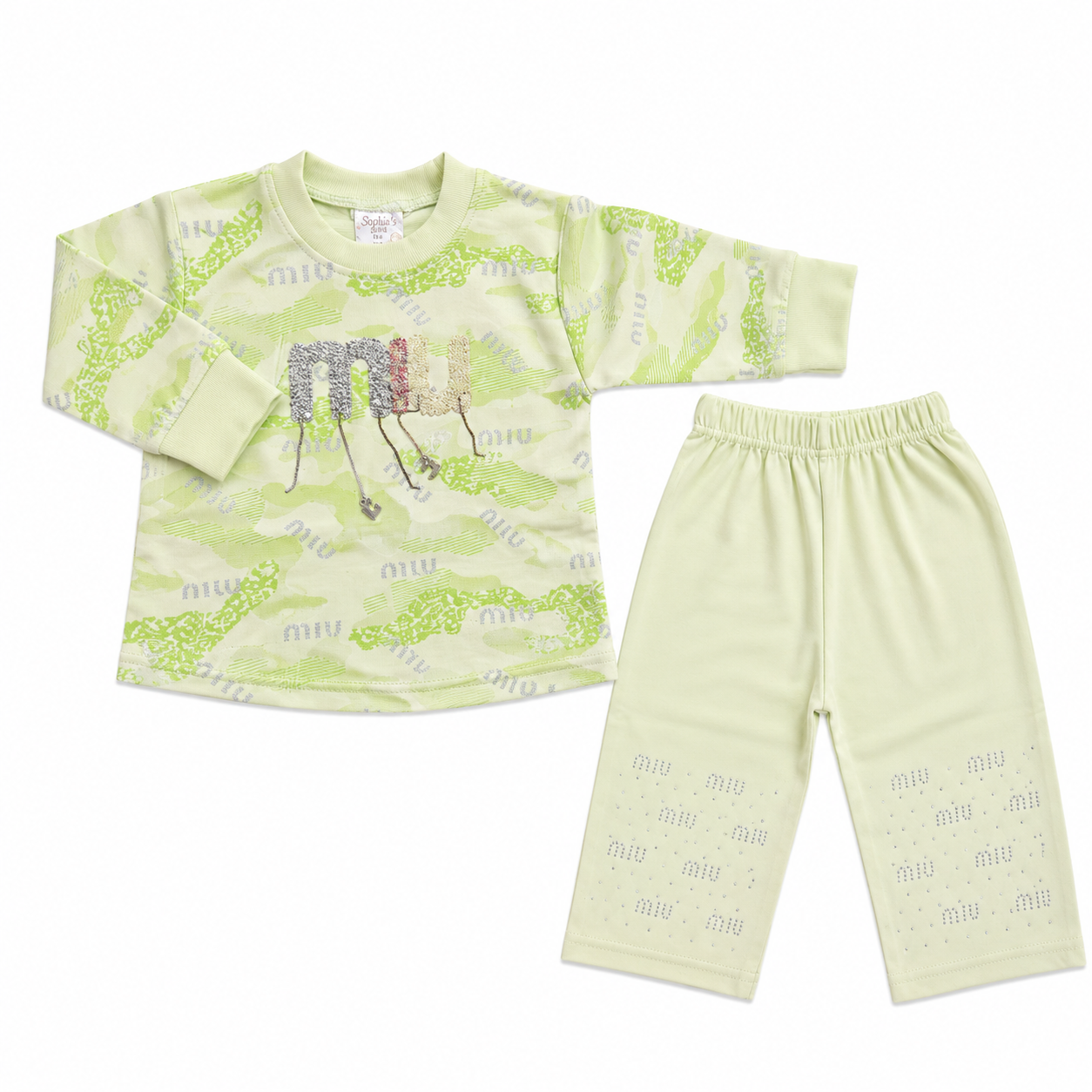 Kids Miu Printed 2-Piece Set.