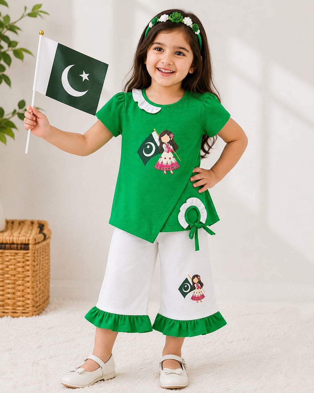 Little Patriot Girls Set-Green