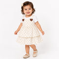 Baby Girls Heart Print Layered Frock