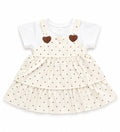 Baby Girls Heart Print Layered Frock