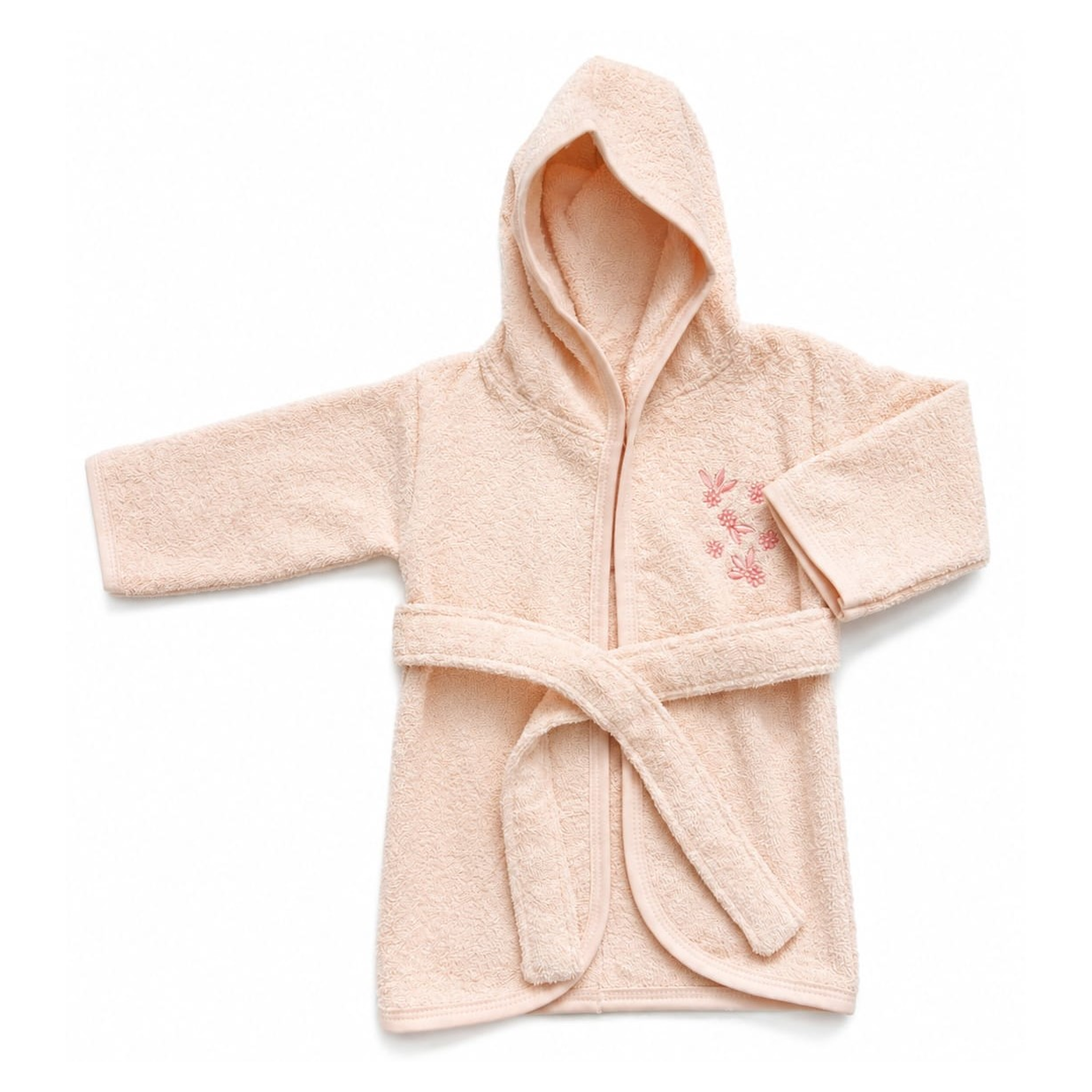 Baby Hooded Bath Robe – Peach