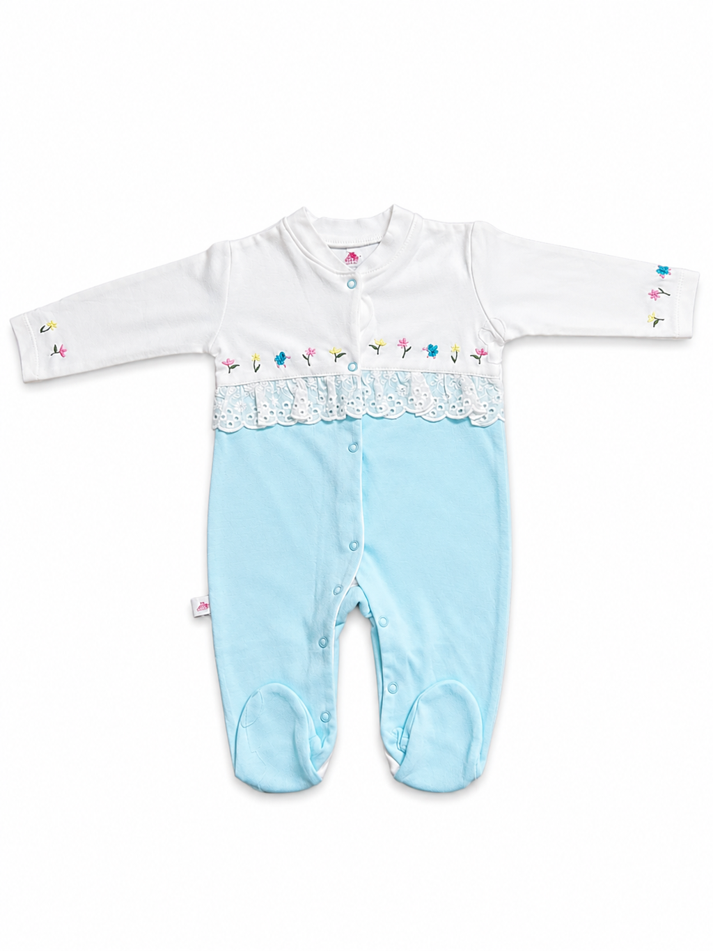 Baby Floral Lace Footed Romper