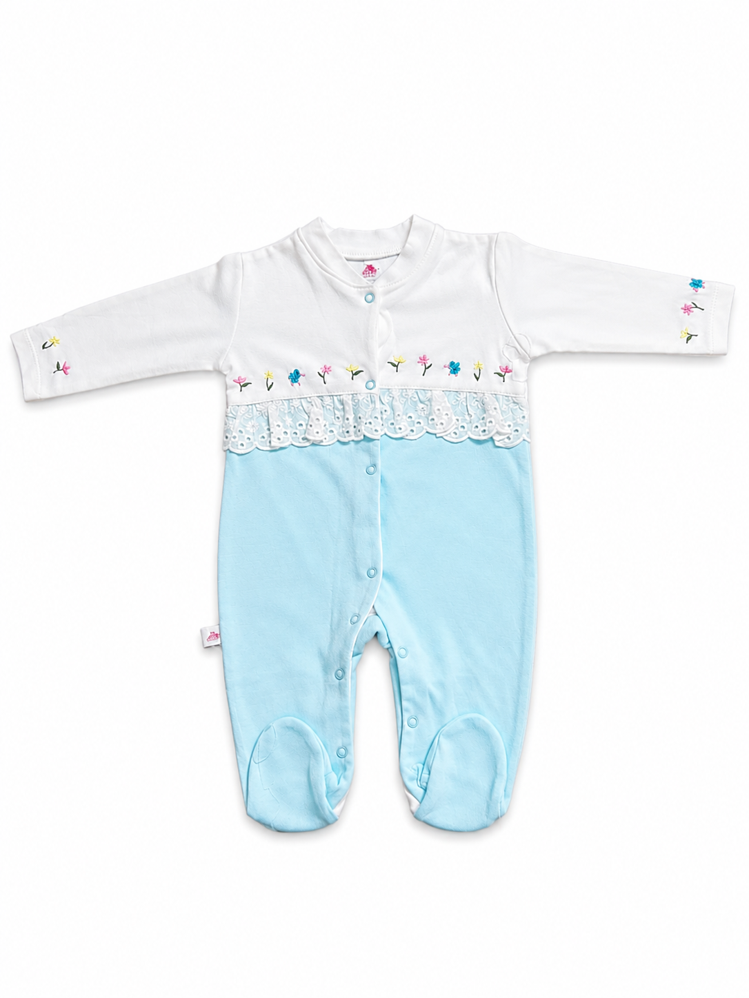 Baby Floral Lace Footed Romper