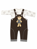 Baby Bear Dungaree Set – Brown