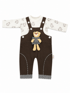 Baby Bear Dungaree Set – Brown