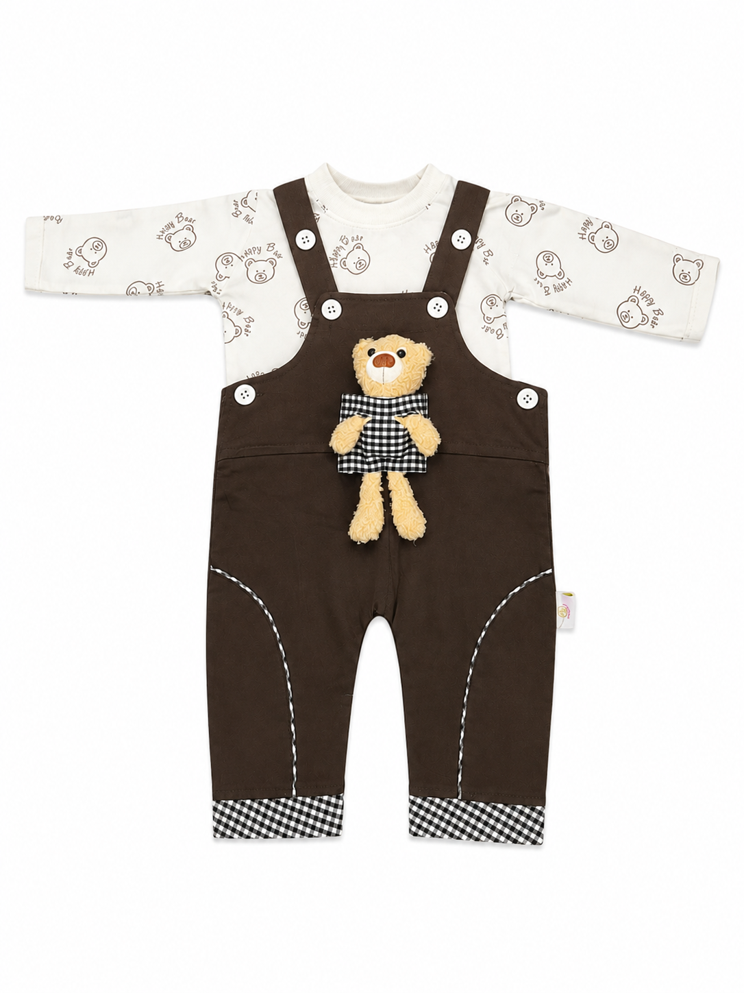 Baby Bear Dungaree Set – Brown
