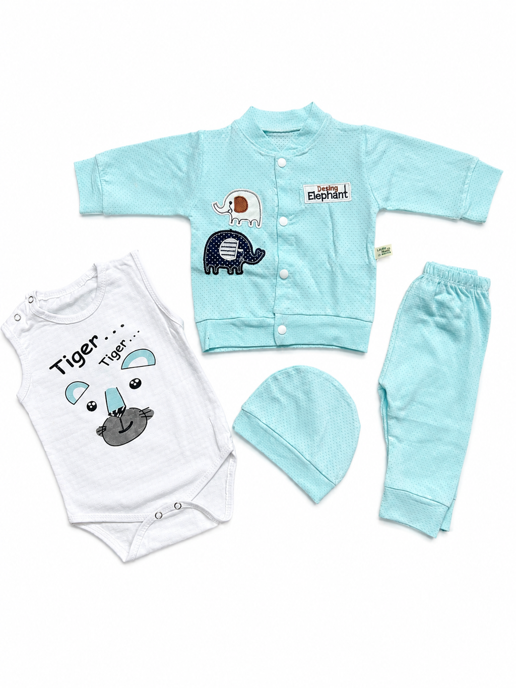 Elephant 4 Piece Dotted Set- Newborn