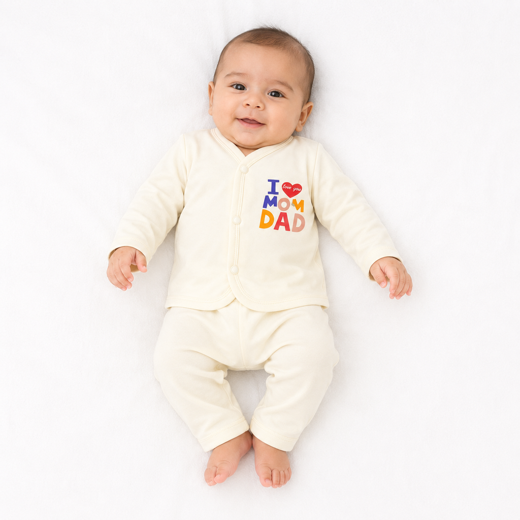 I Love You Mom Dad Newborn Body Suit