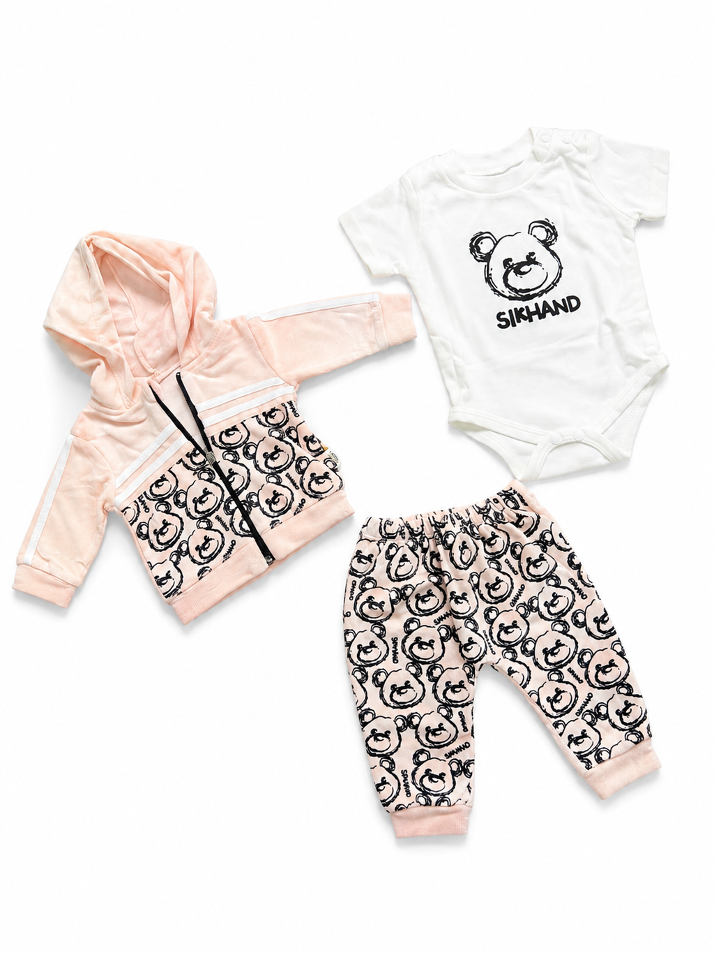 3-Piece Hooded Fleece Set- Newborn
