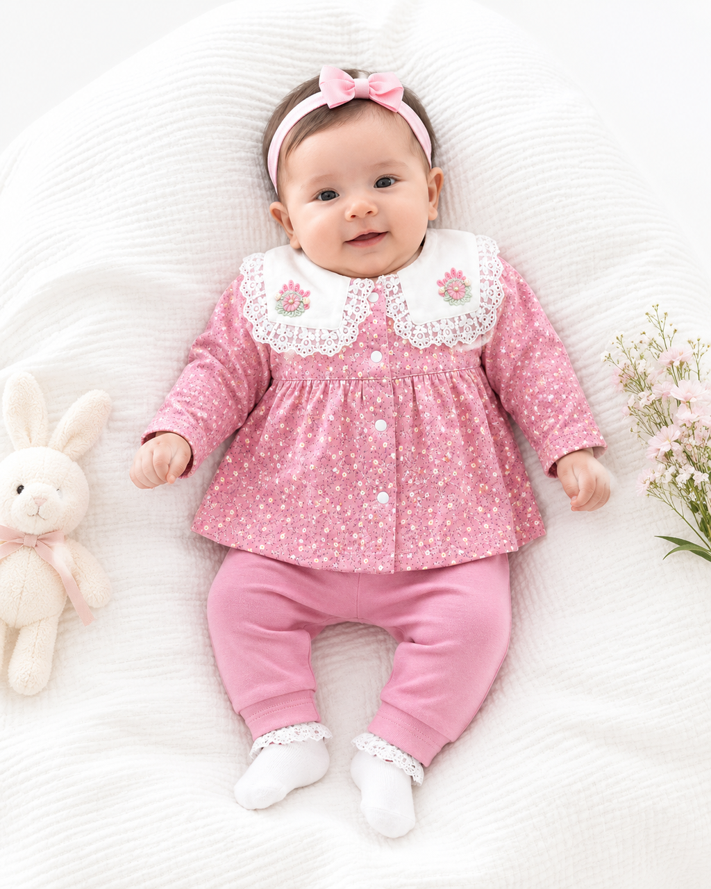 Baby Girls Floral 3-Piece Set (0-3 months)
