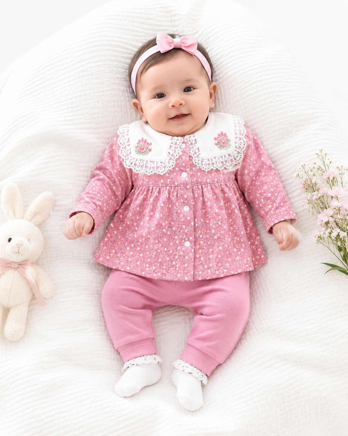 Baby Girls Floral 3-Piece Set (0-3 months)