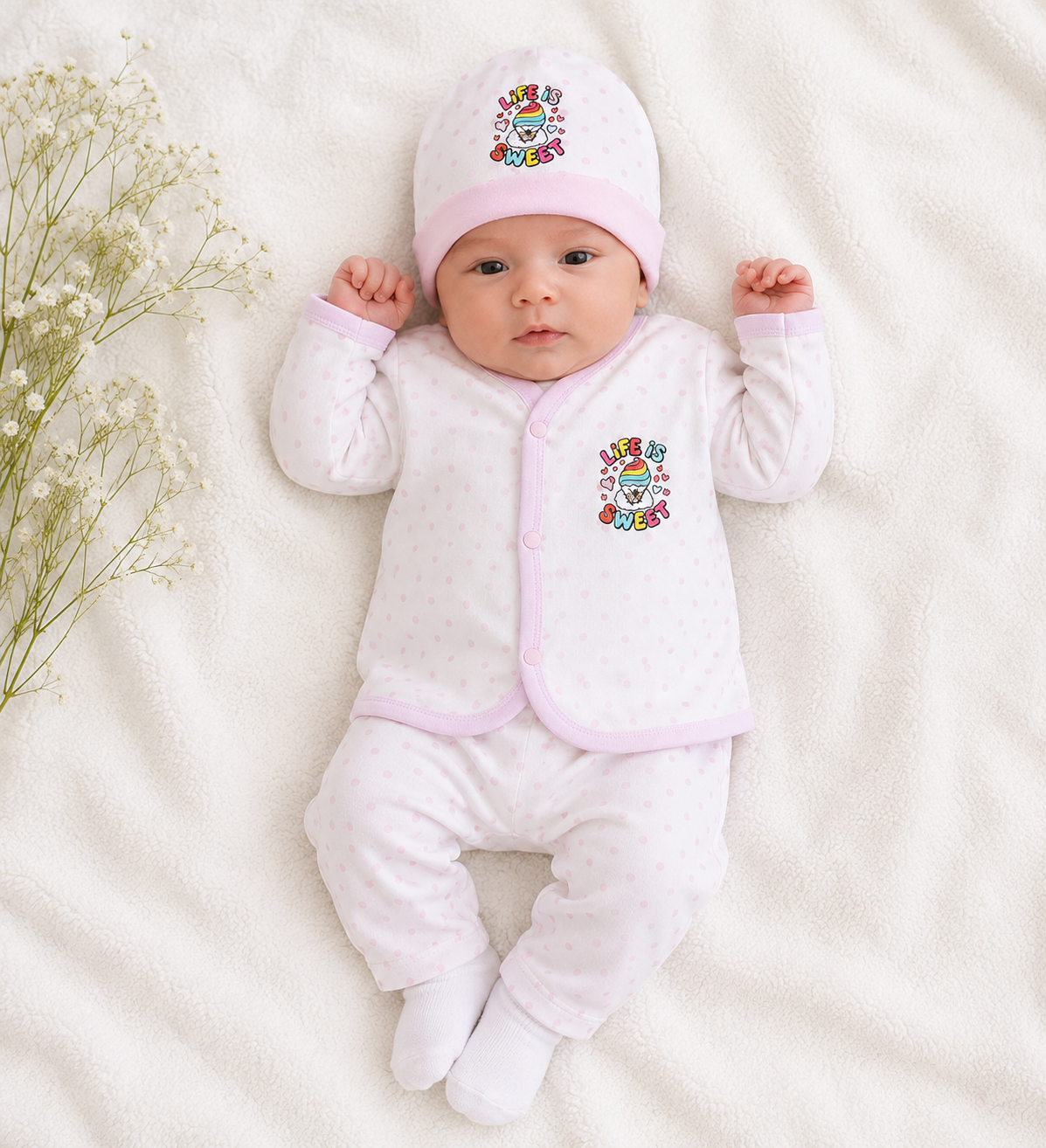 Newborn Life Is Sweet 3-Piece Set