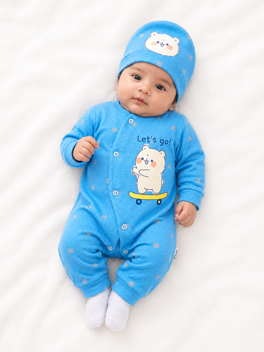 Let's Go Bear Baby Romper Set (0-3 months)