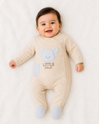 Little One Bear Full-Sleeve Footed Romper