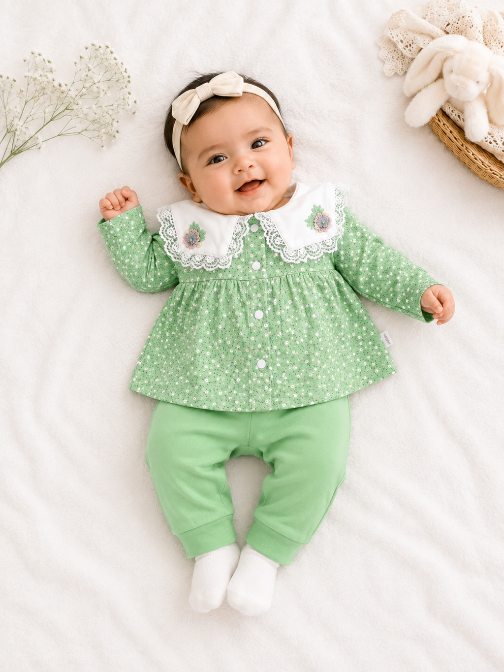Baby Girls Floral 3-Piece Set (0-3 months)