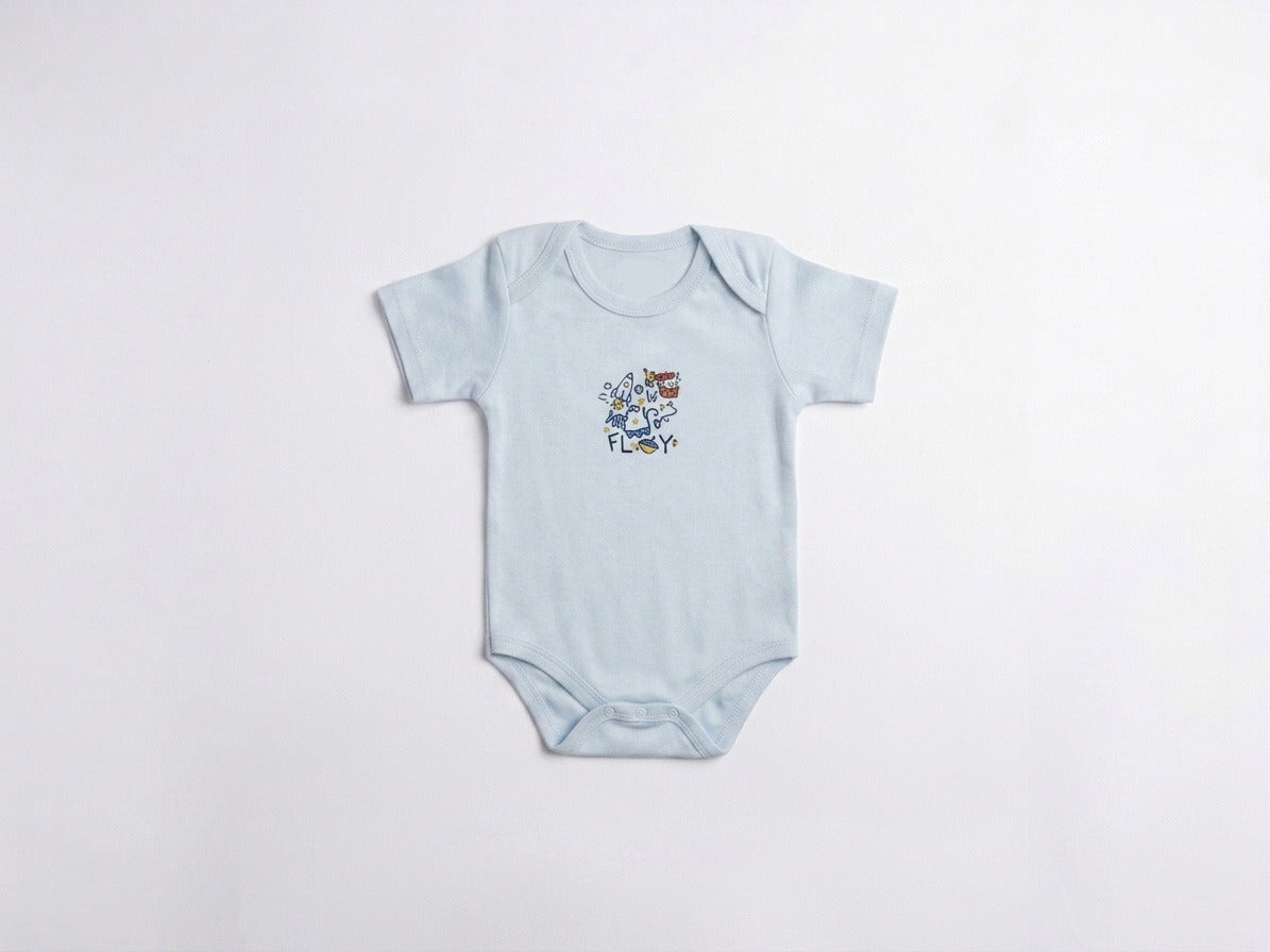 Rocket Man Pack of 3 Body Rompers (6-9 months)