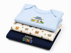 Dino Friends Pack of 3 Body Rompers (6-9 months)