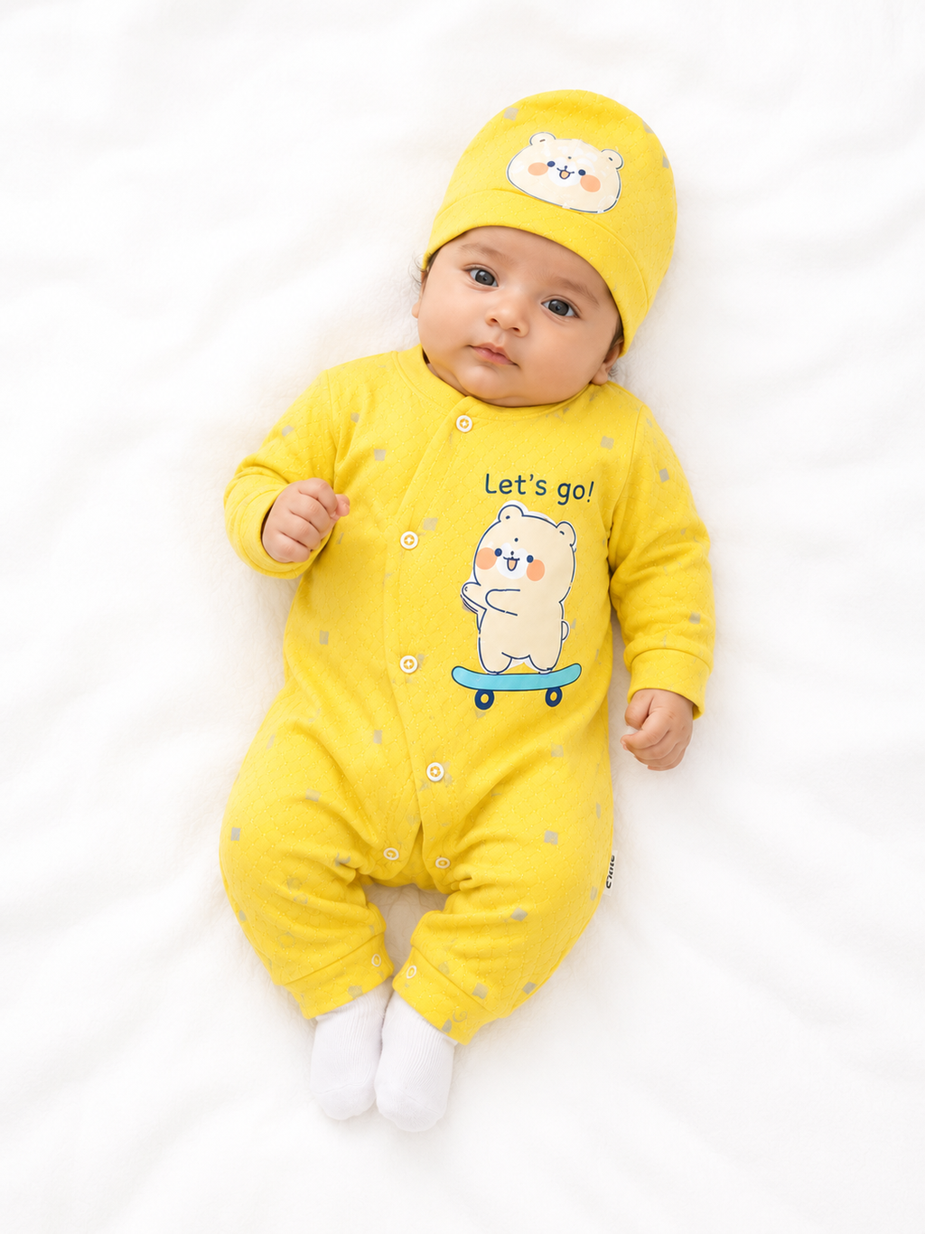 Let's Go Bear Baby Romper Set (0-3 months)