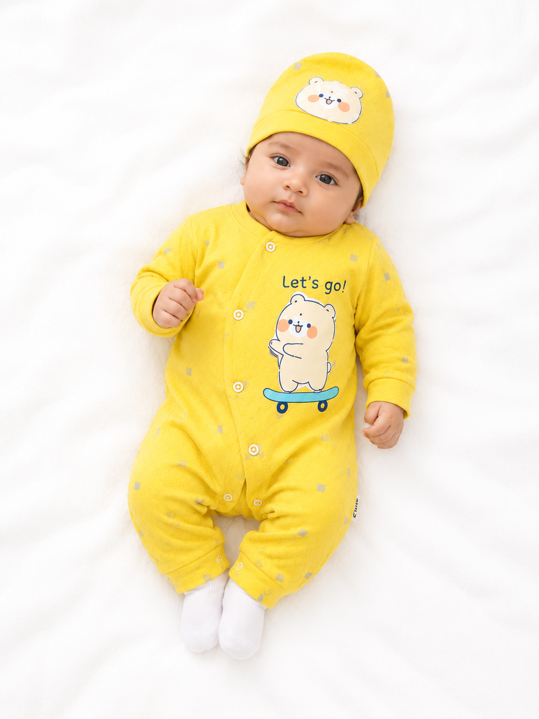 Let's Go Bear Baby Romper Set (0-3 months)