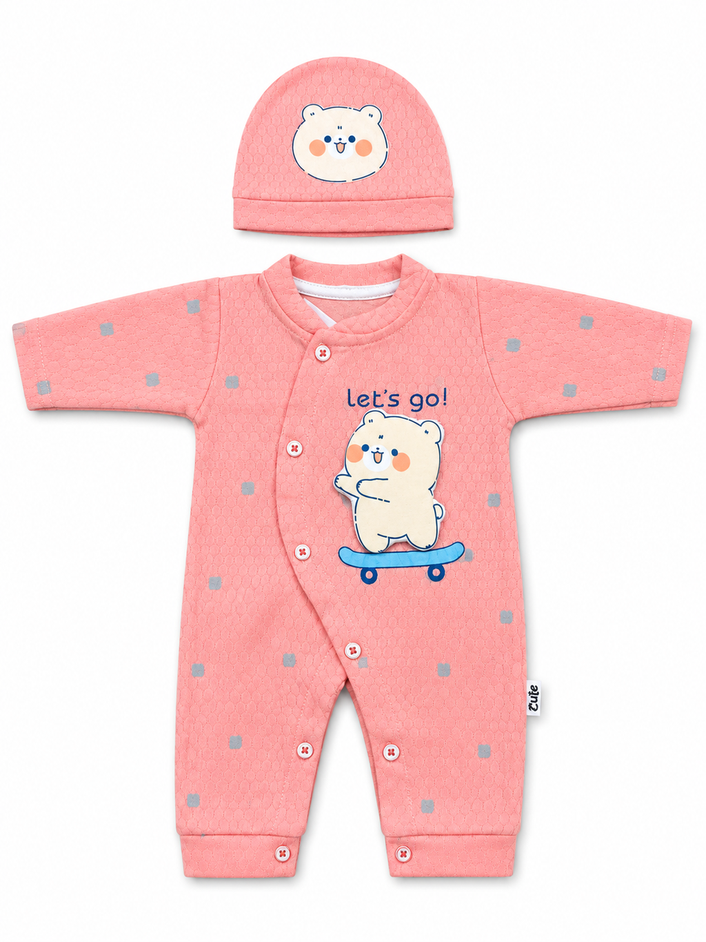 Let's Go Bear Baby Romper Set (0-3 months)