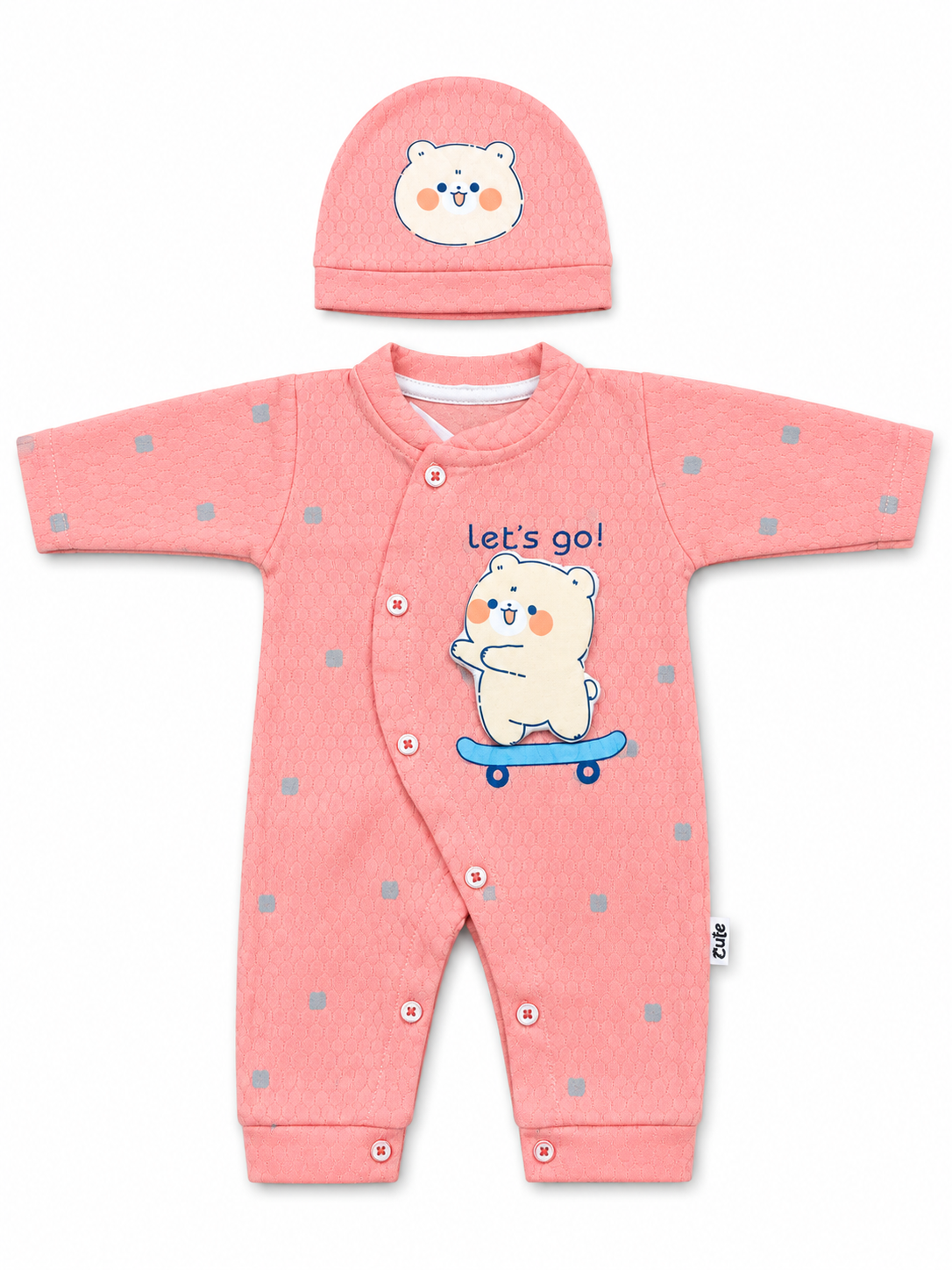 Let's Go Bear Baby Romper Set (0-3 months)