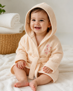 Baby Hooded Bath Robe – Peach