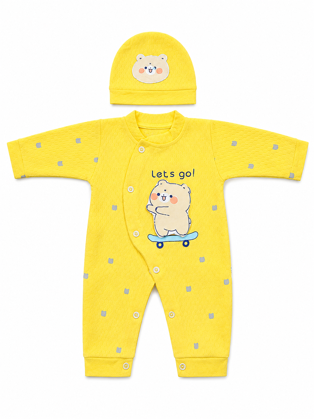 Let's Go Bear Baby Romper Set (0-3 months)