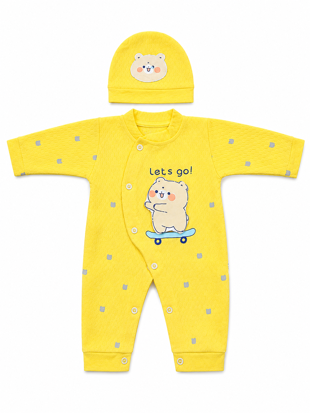 Let's Go Bear Baby Romper Set (0-3 months)