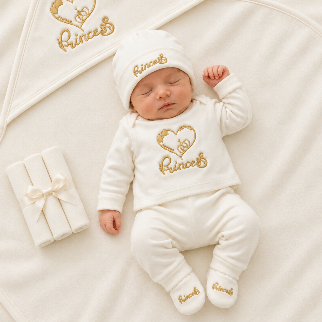 Princess Newborn Gift Set Golden (0-3 months)
