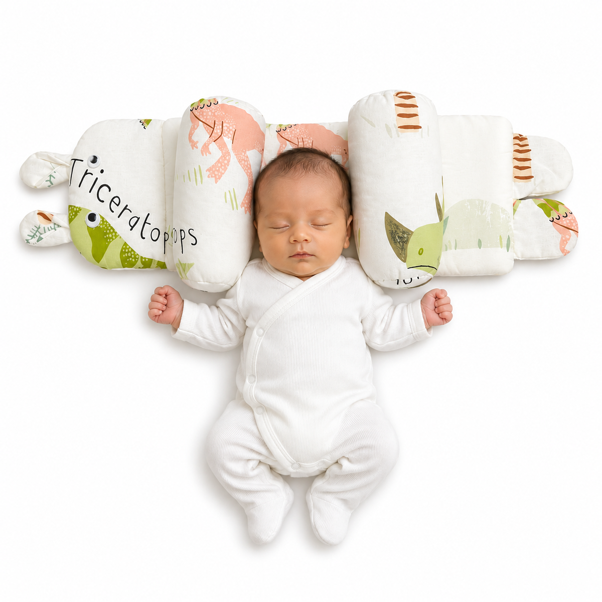 Triceratops Adjustable Baby Head Support Pillow