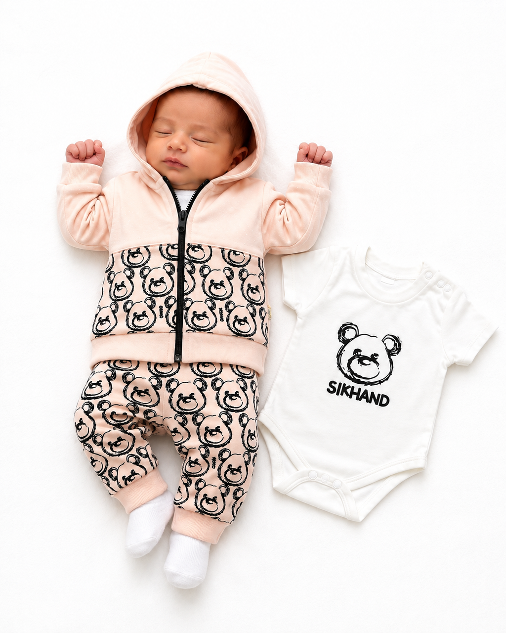 3-Piece Hooded Fleece Set- Newborn