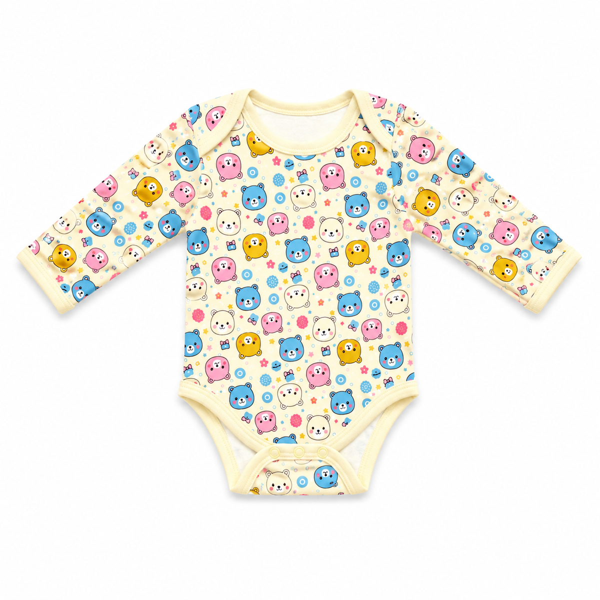 Baby Long-Sleeve Romper Pack of 3 (6-9 months)