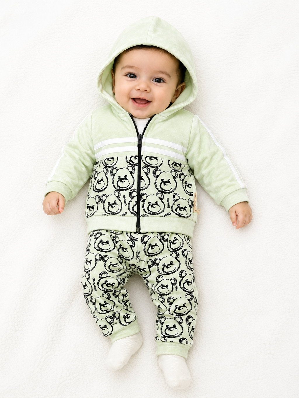 3-Piece Hooded Fleece Set- Newborn