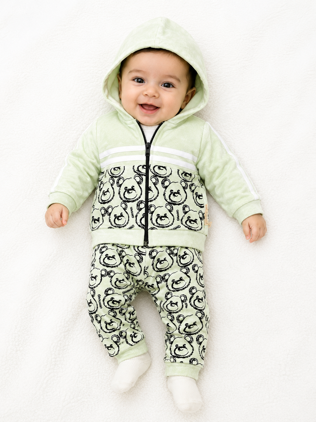 3-Piece Hooded Fleece Set- Newborn