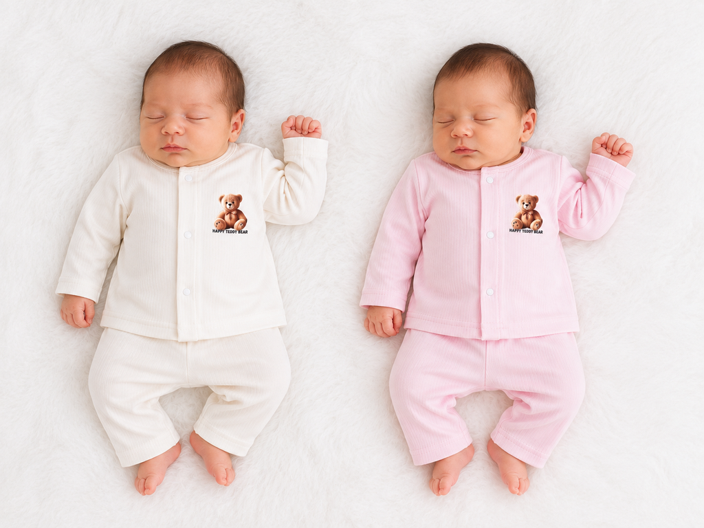 Newborn Textured Teddy Bear Bodysuit