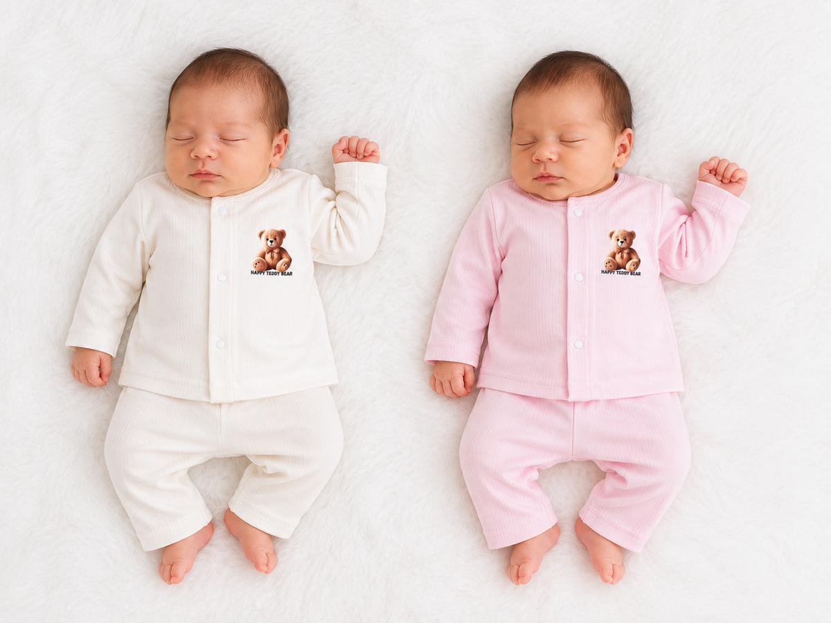 Newborn Textured Teddy Bear Bodysuit