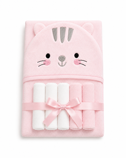 Hooded Towel with Washclothes
