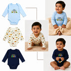 Dino Friends Pack of 3 Body Rompers (6-9 months)