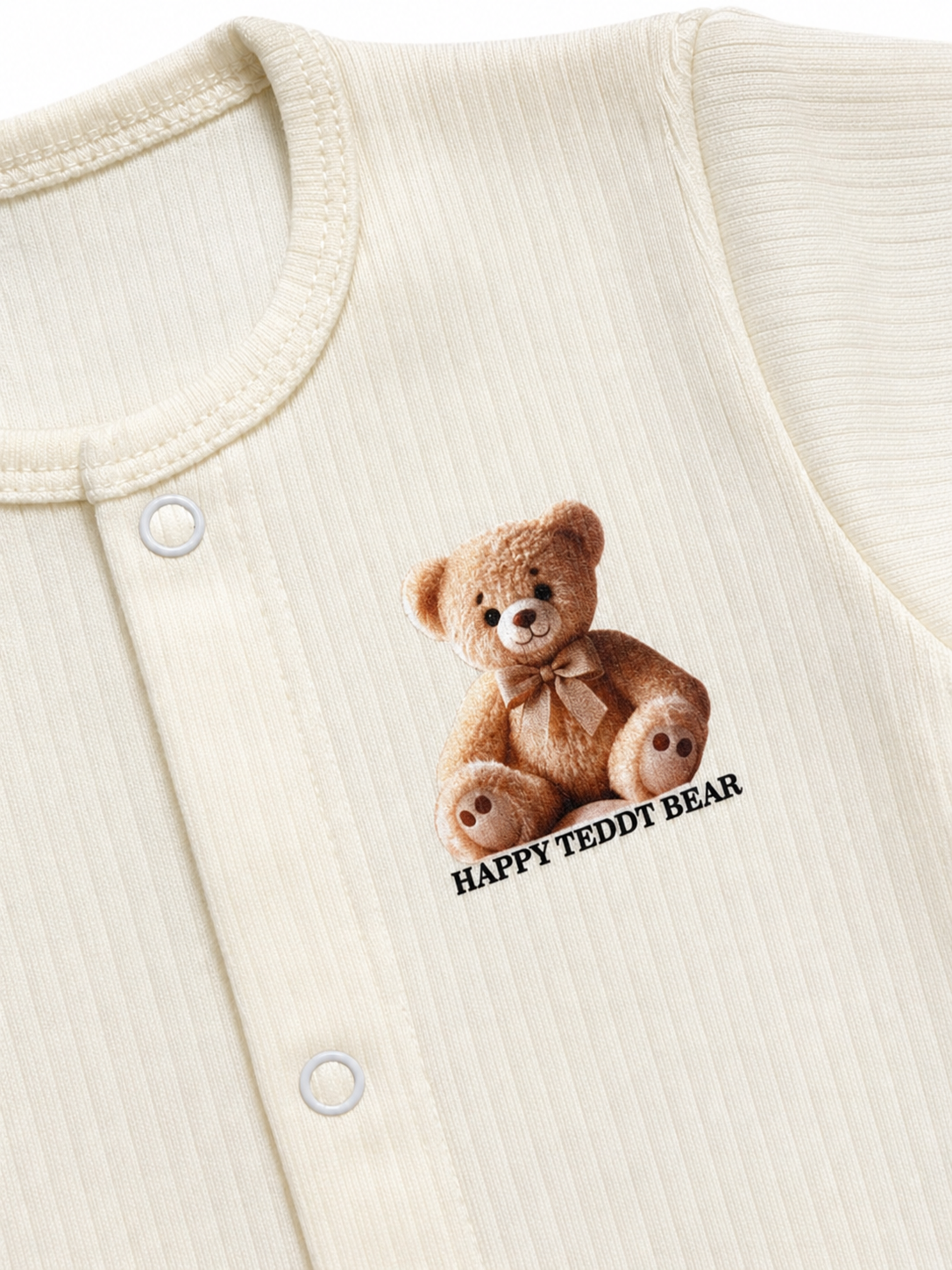 Newborn Textured Teddy Bear Bodysuit