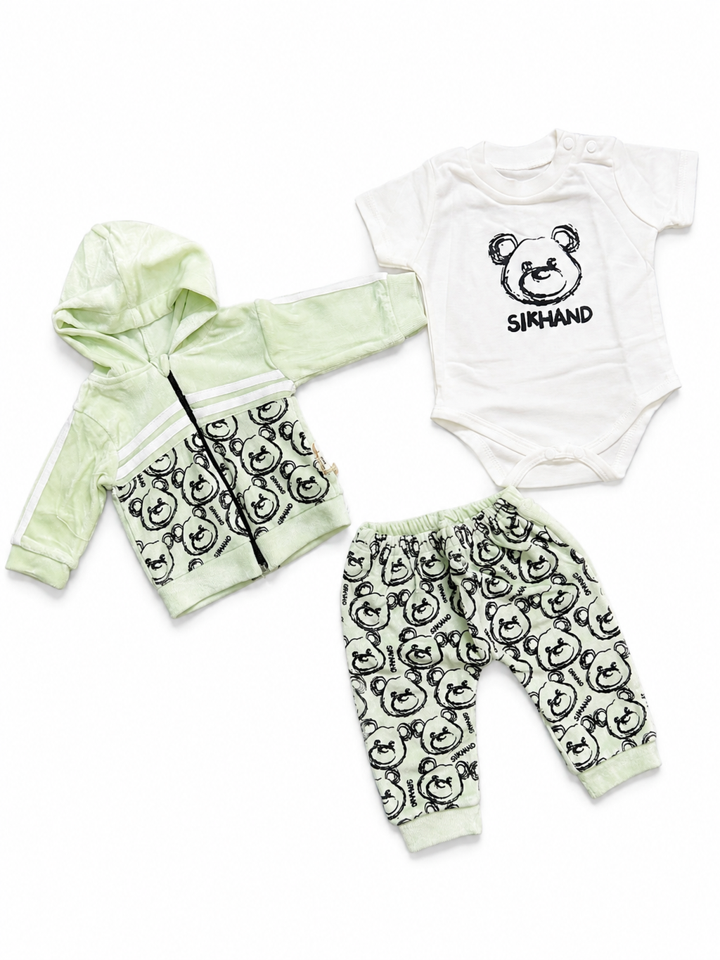 3-Piece Hooded Fleece Set- Newborn